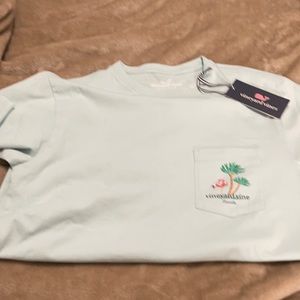 NWT VV Florida Tshirt XS flamingo and palm trees